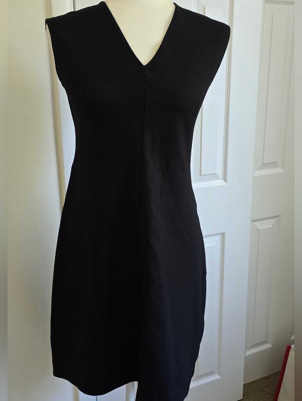 Everlane Black V-Neck Sleeveless Fit And Flare Dress Size Medium